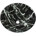 thumbnail image 3 of Novatto TID-035BN Pallina Black and White Faux Marble Glass Vessel Bathroom, 3 of 11