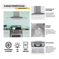 thumbnail image 2 of Combo Campana Cristal 90cm Y Parrilla GUTSTARK Inox Gas 5 Quemadores, 2 of 7