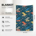 Blue Cute Dinosaur Blanket for Couch Bed Throw Blanket, Aesthetic