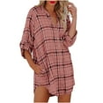 thumbnail image 2 of DailyTrove Women's Loose-Fit Plaid Shift Dress, Versatile Outerwear for Spring/Summer Daily Wear & Creative Styling for women, 2 of 5