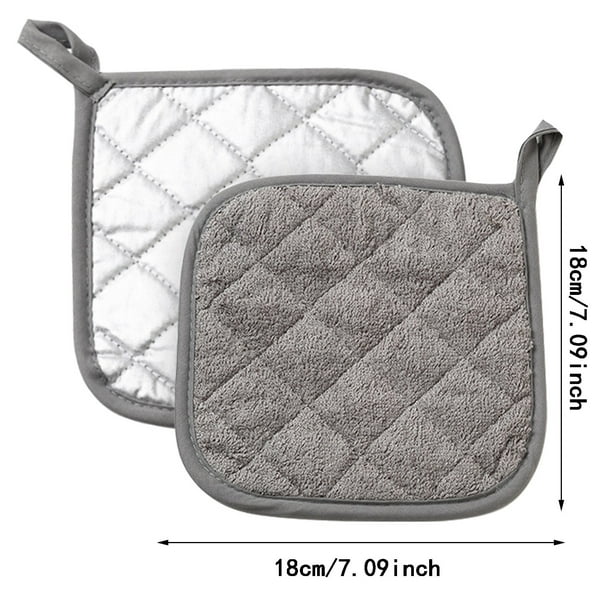 Ramiter Cotton Cloth Heat Insulation Mat Coated With Silver Cloth Anti  Ironing Pot Mat Pan Mat Microwave Oven Gloves Pan Mat Gray Table for round  Table 4 Piece 