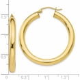 thumbnail image 4 of 10K Polished Lightweight Hoop Earrings (37x19), 4 of 5