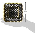 thumbnail image 2 of Black, Silver, and Gold Polka Dots Small Scalloped Appetizer Plates (36ct), 2 of 2