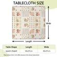 thumbnail image 2 of Pioneer Flower Floral Print Pattern Square Fitted Tablecloth with Elastic Edge,Square Table Cover,Washable Elastic Table Cover for Home Kitchen Party Decor 36"x36", 2 of 6