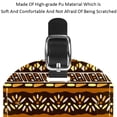 thumbnail image 4 of Square 2Pack PU Leather Bohemia Brown Cruise Luggage Tag with Privacy Cover and Name ID Tag for Travel Handbags Backpacks Luggage Tags, 4 of 6