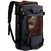 ibagbar canvas backpack travel bag hiking bag camping bag rucksack dark gray large