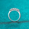 thumbnail image 3 of Anillo de moissanita de 50 puntas con propuesta de mesón de platino pt950 con incrustaciones para mujer en plata de ley 925, 3 of 5