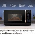 thumbnail image 2 of Chefman MicroCrisp - Horno de microondas y horno de convección, con interfaz integrada de visualización táctil guiada, 10 niveles de potencia, función de silencio y modo ecológico, 1800 W y 0,8 Cu., 2 of 5