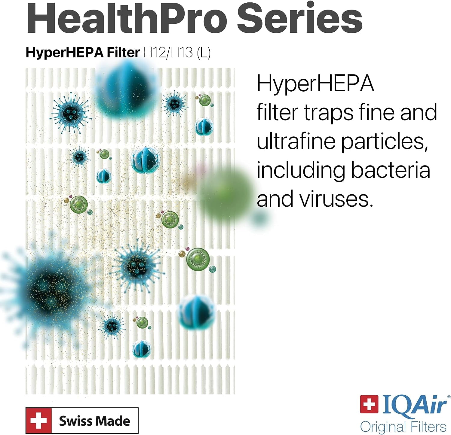 IQAir HealthPro Series HyperHEPA Filter for PM2.5 Ultrafine Particles Pollen and Dust