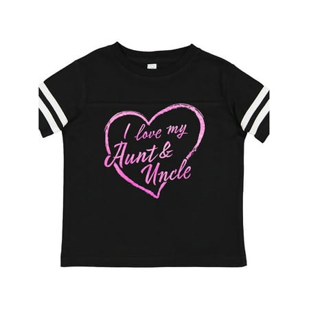 

Inktastic I Love My Aunt and Uncle in Pink Chalk Heart Gift Toddler Boy or Toddler Girl T-Shirt