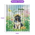 thumbnail image 5 of Newfoundland Hello Spring Time Flower Floral Nature Shower Curtain Newfie Dog Lover Gifts Waterproof Bathroom Bathtub Curtain - 02031, 5 of 5