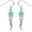 Blue, variant on Sterling Silver Shooting Star Dangle Earrings with Clear CZ