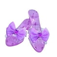 thumbnail image 5 of JWQFBC Girls Princess Shoes Bow Jelly Sandals Multi-functional Shoes Dress Up Role Play Purple, 5 of 9