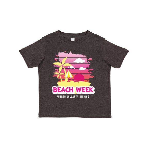Inktastic Beach Week Puerto Vallarta Mexico with Palm Trees Girls Toddler T-Shirt