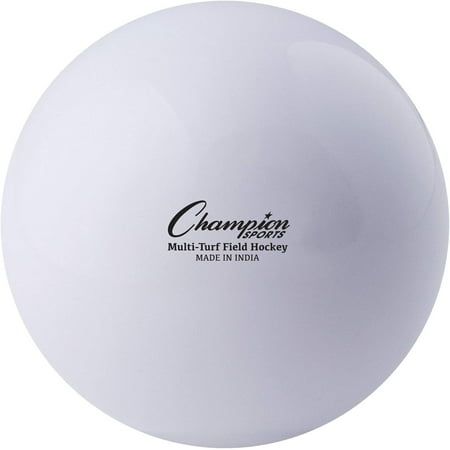 Champion Sports Field Hockey Balls, Regulation Size, 12-Pack, 2.75” Each - Sports Practice Hockey Ball Set for Fields, Grass, Turf - Durable, Bouncy, Lightweight, Bright Colored - White
