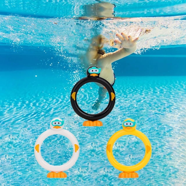 Juguetes de piscina Hugo 3 Uds Anillos de buceo de 12,5 cm x 16,5 cm