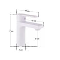 thumbnail image 4 of Monomando Lavabo U Ovalin Baño Acero 304 Corto Blanco Polar Rubinett, 4 of 5