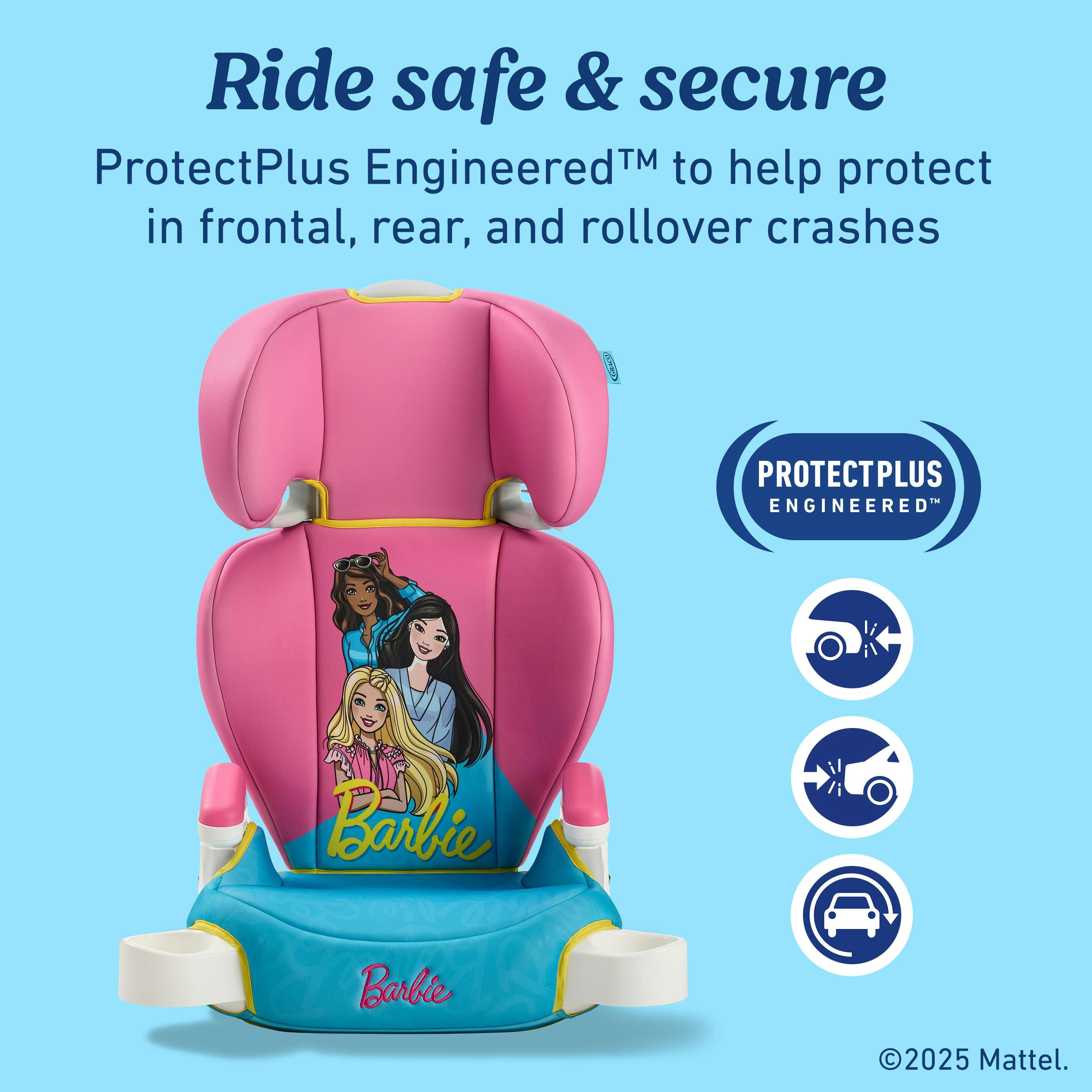Graco Turbobooster 2.0 Highback Booster Seat, Barbie, 1 Count