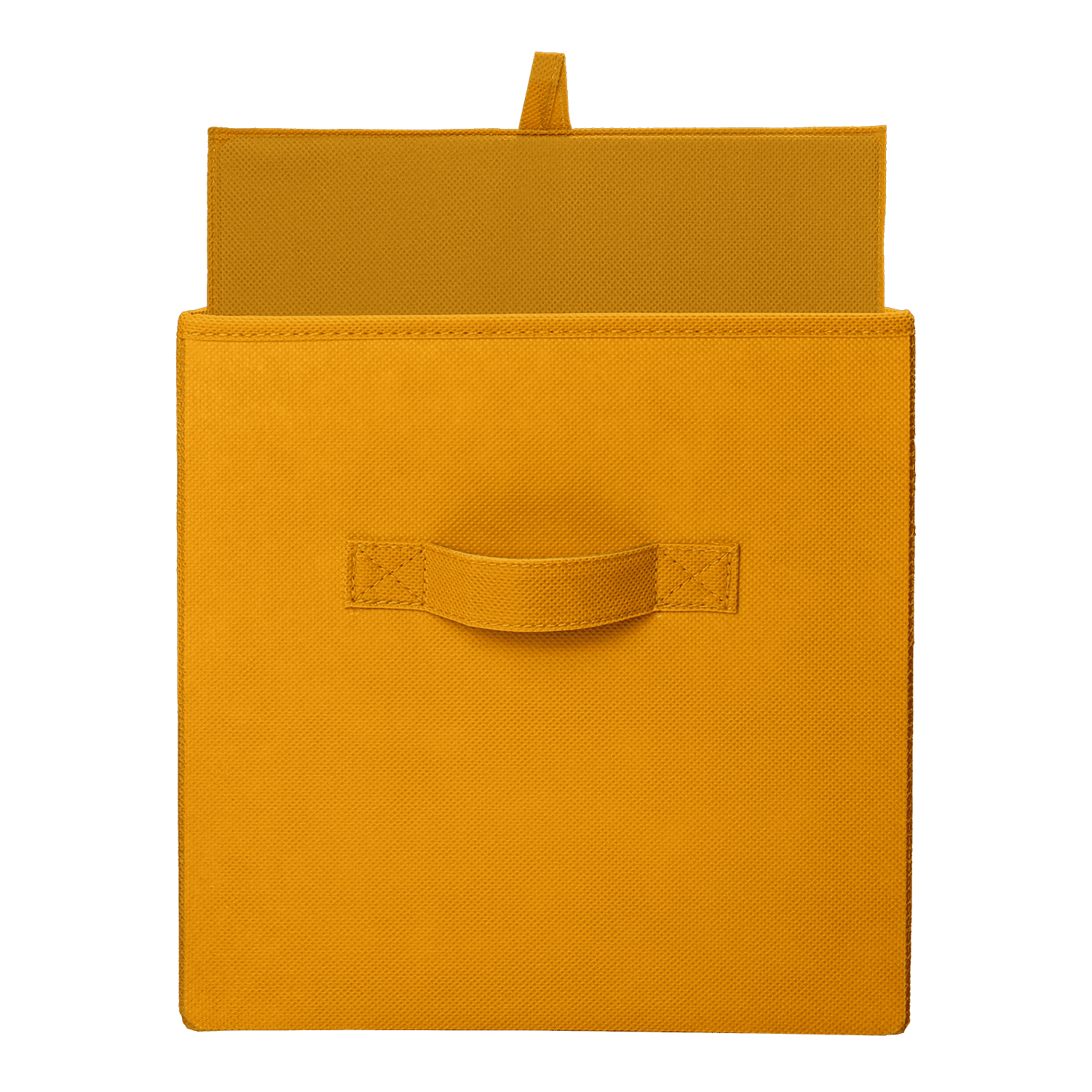 Mainstays Collegiate Collapsible Fabric Bins 10.5X10.5, Mustard Dijon, 4 Pack