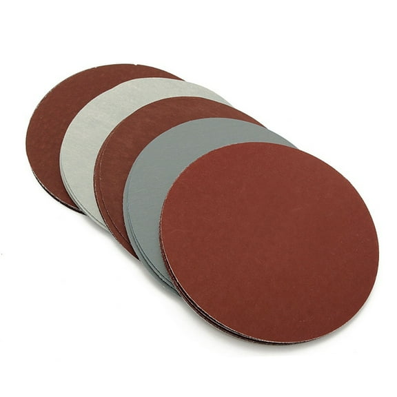 25 PCS Circular Pads Round Sanding Pad Red Sandpaper Gray Sandpaper Rounde 5 Inch Sandpaper Sanding Pad