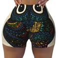 thumbnail image 2 of Haiem Owl with Mandala No Front Seam Biker Shorts for Women Yoga Workout Gym Bike Shorts with Tummy Control Moisture-Wicking-, 2 of 9
