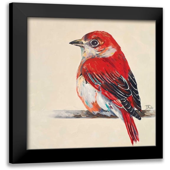 Pinto, Patricia 12x12 Black Modern Framed Museum Art Print Titled - Baby Red Bird II