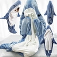 thumbnail image 3 of Sudadera portátil con capucha con forma de tiburón para adultos, diseño de tiburones, 3 of 8