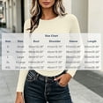 thumbnail image 3 of BLVB Womens Long Sleeve Basic Shirt Crew Neck Ruched Fitted Fall Tops Soft Stretch Undershirts Base Layer Clothing(Beige,Small), 3 of 9