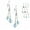 Aqua blue, silver, variant on One Pair Austrian Crystal Bicone and Glass Dangle Earrings with Sterling Silver Earwires - Aquamarine