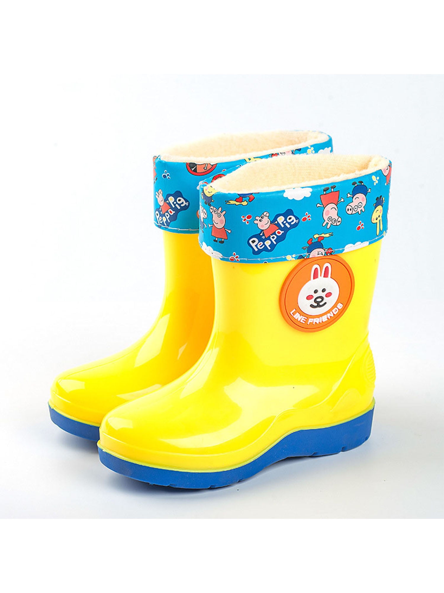 Boys Girls Character Light Up Wellington Boots Kids Flashing Snow Rain Wellies 