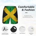 thumbnail image 3 of Mens Swim Trunks Jamaica Flag Jamaican Quick Dry Board Shorts with Compression Liner, 3 of 6