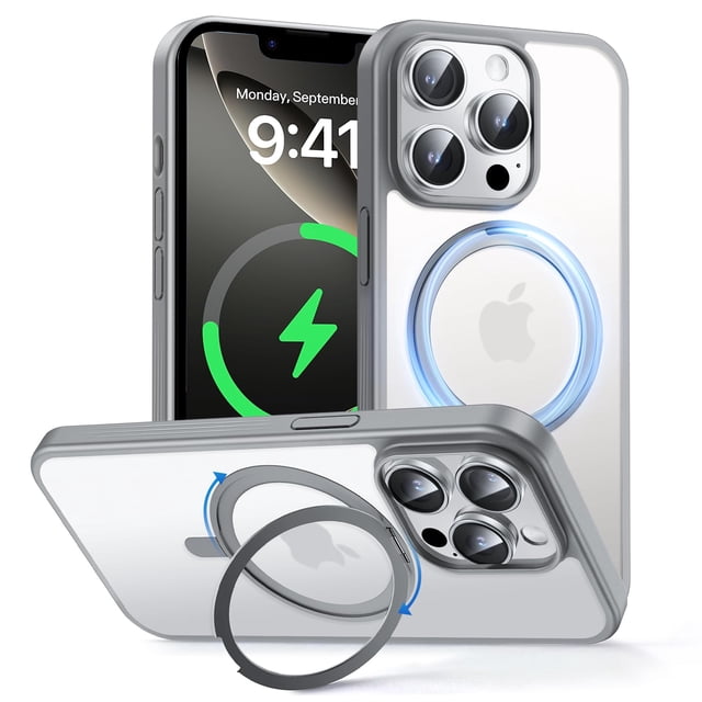 Funda MAGIC JOHN para iPhone 14 Pro con Soporte Magnético Giratorio 360°