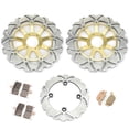thumbnail image 1 of Front Rear Brake Discs Rotors Pads For HONDA CBR900RR Fireblade N P 1992 1993 92-93, 1 of 5