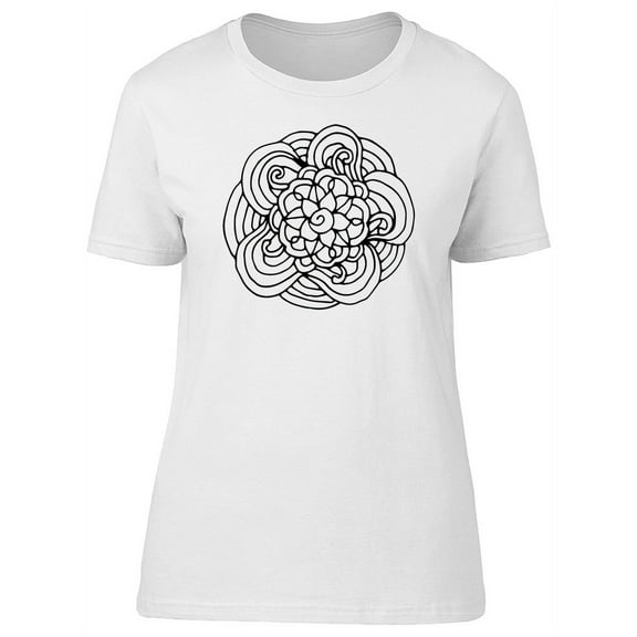 Asian Flower In B&W Tee Women's -Image by Shutterstock
