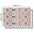 thumbnail image 6 of Earthy Classic Artistic Flax Placemats Set of 4, 12x18 Inch Rustic Vintage Tribal Boho Style Table Mats, Washable Ethnic Decor for Dining Room or Kitchen, 6 of 6