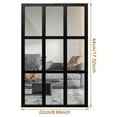 thumbnail image 2 of TZGSONP 26cm x 46cm / 22cm x 44cm Black Vintage Rectangle Windowpane Wall Mirror Set, Set of 2, 2 of 8