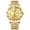 Polygonal all-gold band - gold surface, variant on Men's watch, waterproof, luminous, dual calendar, men's quartz watch, trendy men's watch, fashionable wristwatch, men's watch