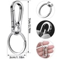 thumbnail image 2 of 4Pcs Carabiner Clip Keychain Metal Carabiner Shape Key Ring Keyring Key Holder Clips Hook Holder Organizer for Car Keys Finder, 2 of 5