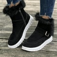 thumbnail image 5 of Winter Warmth Faux Fur Snow Boots Women 2024 Faux Suede Warm Plush Ankle Boots Woman Lightweight Non Slip Cotton Shoes Plus Size (Pink,37), 5 of 6