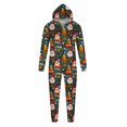 thumbnail image 2 of Odeerbi Christmas Onesie Pajamas for Family Holiday Sleep Jumpsuit Long Sleeve Family Christmas Pajamas Matching Sets Dad Fashion Printed Hooded Jumpsuit Sleepwear PJs Set Green, 2 of 5