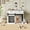 White, variant on LIZHOUMIL 42" Wooden Dog Crate with Storage, Sliding Barn Door Pet Kennel Furniture