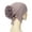 Camel, variant on Women Solid Big Flower Turban Beanie Hat Stretch Cap Headwear Hair Wrap Headwrap