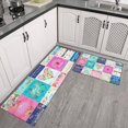 thumbnail image 2 of Pioneer Flower Floral Print Pattern Kitchen Rugs Sets Of 2,Anti Fatigue Kitchen Mat Rugs Non Slip Washable,Decorative Kitchen Floor Mats for Kitchen,Sink,Laundry,17"x30"+17"x47", 2 of 7