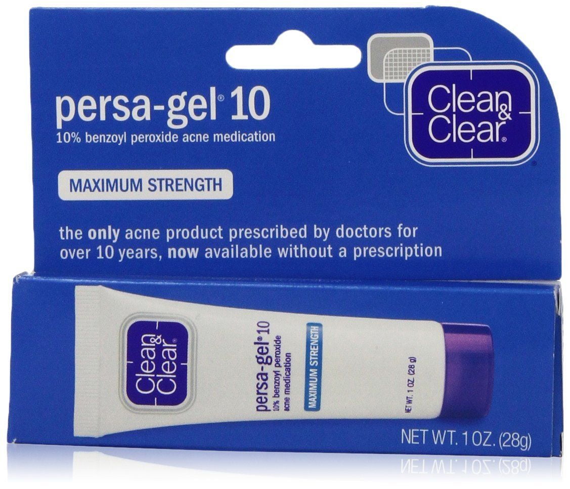 2 Pack Clean & Clear, Persa-Gel 10 Acne Medication Treatments, Maximum Strength 0.1 oz Each