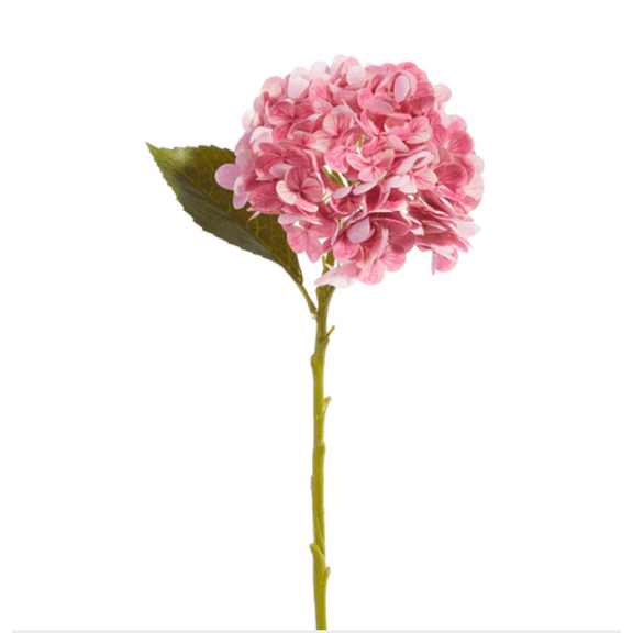 19" Real Touch Pink Hydrangea Stem