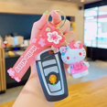 thumbnail image 4 of Venta al por mayor lindo 3D PVC dibujos animados Sanrio Anime llavero Kawaii bolso escolar colgante Sakura Hello kitty Cat Melody llavero regalos, 4 of 4