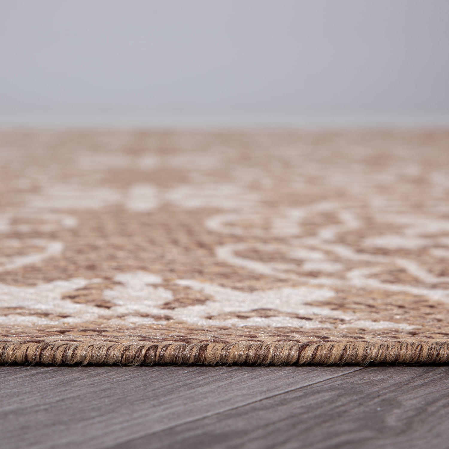 World Rug Gallery Transitional Geometric Textured Flat Weave Indoor/Outdoor Door Mat - BROWN 2'x3'