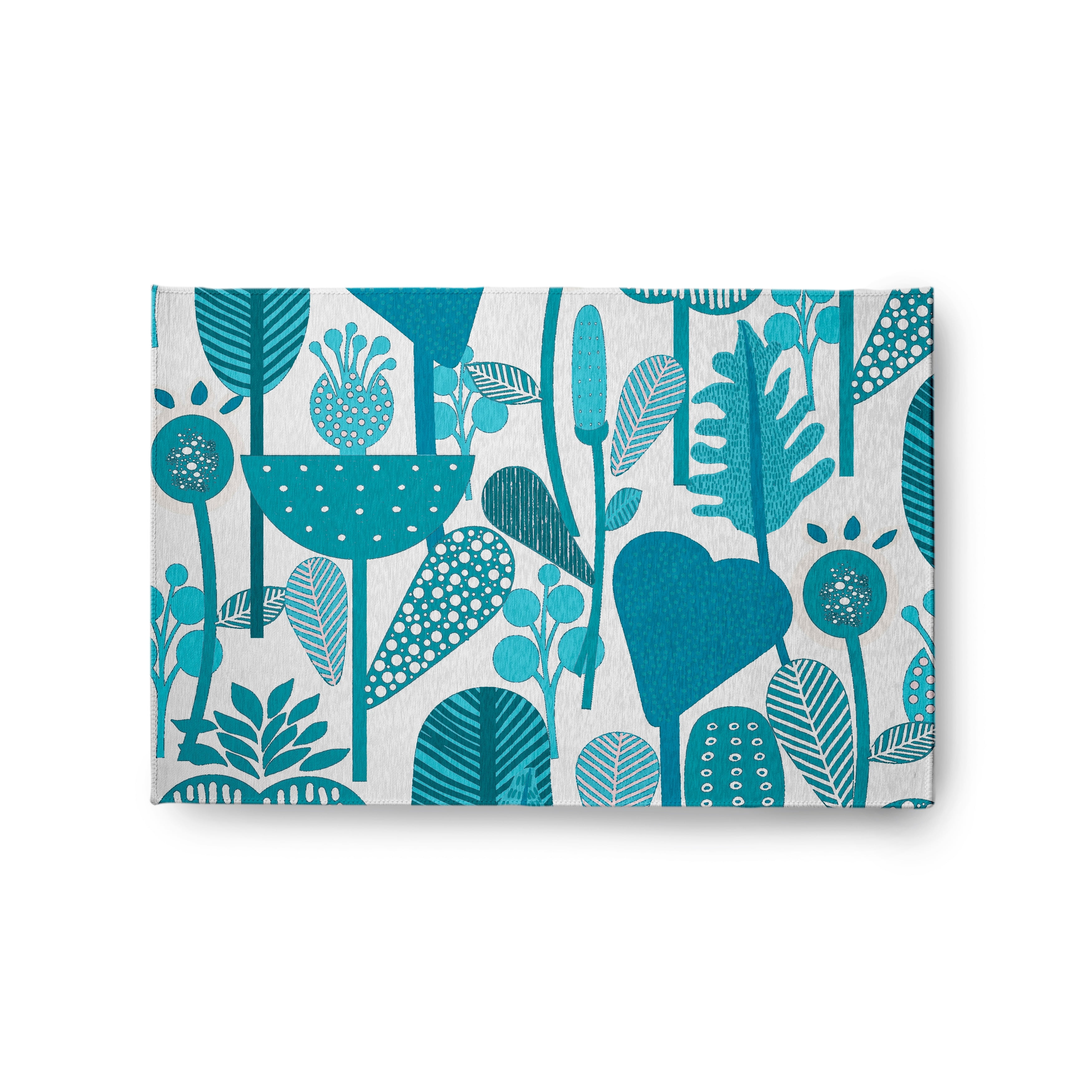 Simply Daisy 2' x 3' Orchid Flower Forest Spring Chenille Rug