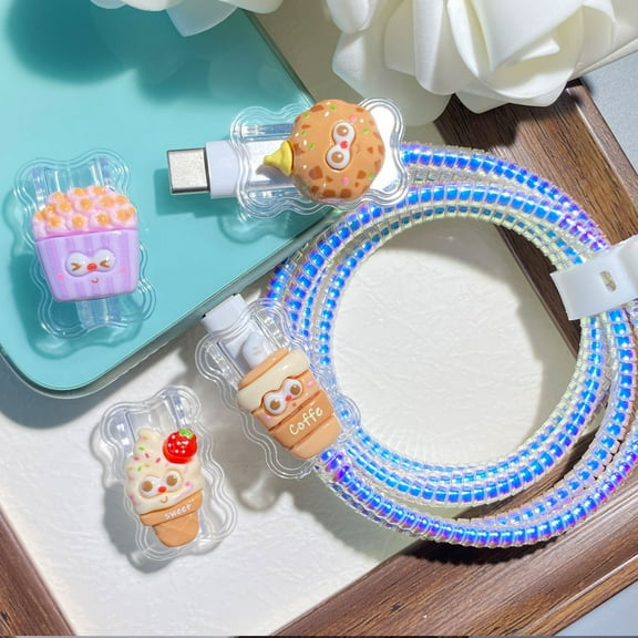 Tianyeda 4pcs Chargers Cord Protector for iPhone Cable