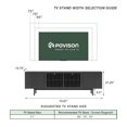 thumbnail image 6 of POVISON-Mid-Century Modern TV Stand with Sintered Stone, Minimalist Wood Media Console with Slatted Cabinet, Tall-Cast Metal Legs, Black Veneer, 70.87", 6 of 8